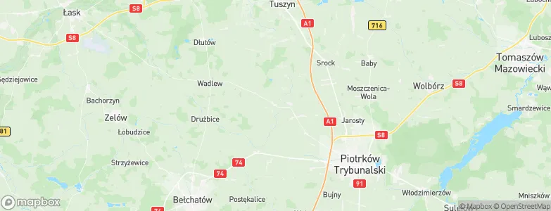 Gmina Grabica, Poland Map