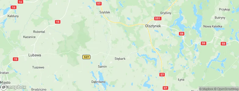 Gmina Grunwald, Poland Map