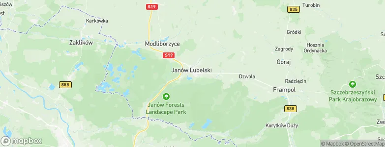 Gmina Janów Lubelski, Poland Map