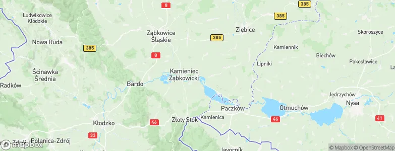Gmina Kamieniec Ząbkowicki, Poland Map
