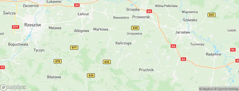 Gmina Kańczuga, Poland Map