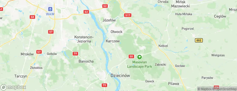 Gmina Karczew, Poland Map