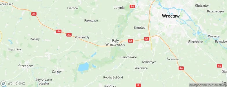 Gmina Kąty Wrocławskie, Poland Map