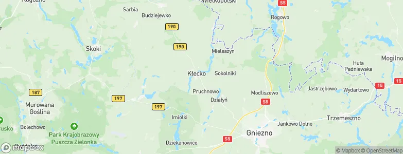 Gmina Kłecko, Poland Map