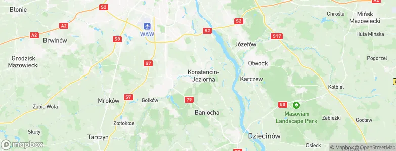 Gmina Konstancin-Jeziorna, Poland Map