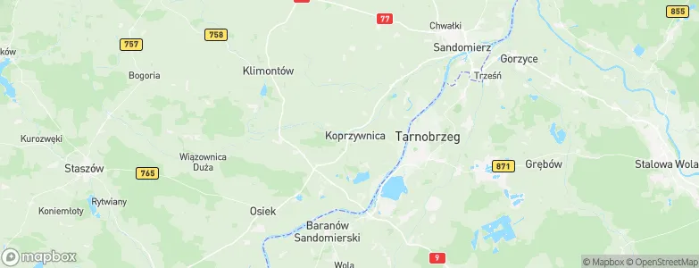 Gmina Koprzywnica, Poland Map