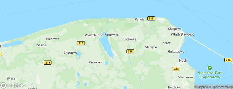 Gmina Krokowa, Poland Map