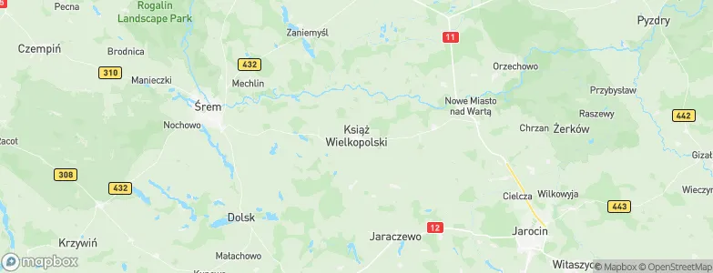 Gmina Książ Wielkopolski, Poland Map