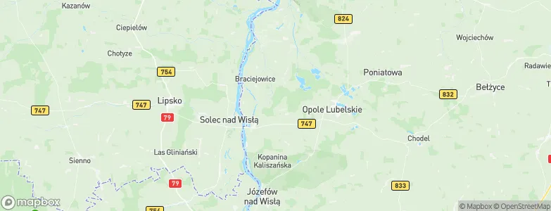 Gmina Łaziska, Poland Map