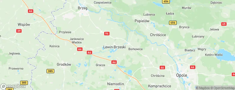 Gmina Lewin Brzeski, Poland Map