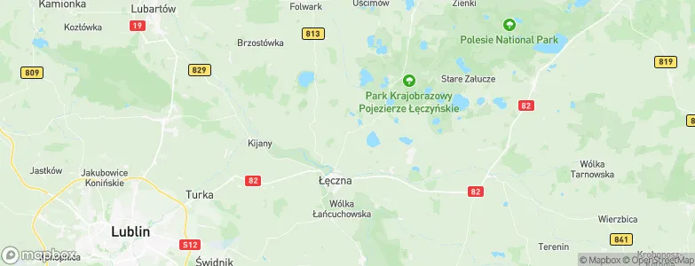 Gmina Ludwin, Poland Map