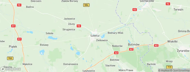 gmina Miasto Łowicz, Poland Map