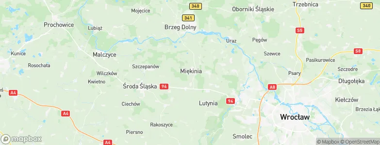 Gmina Miękinia, Poland Map