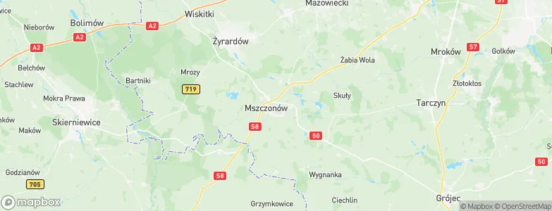 Gmina Mszczonów, Poland Map