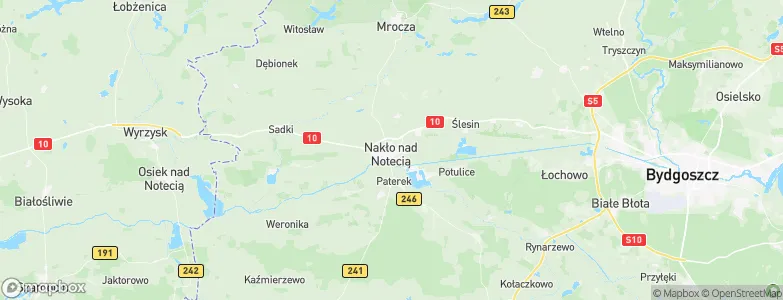 Gmina Nakło nad Notecią, Poland Map