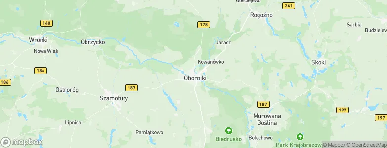 Gmina Oborniki, Poland Map