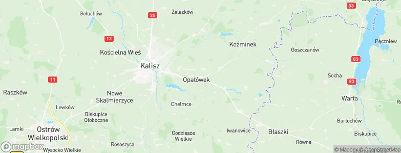 Gmina Opatówek, Poland Map