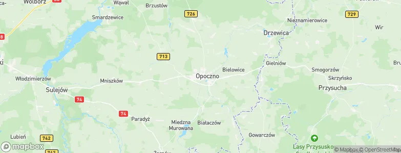 Gmina Opoczno, Poland Map