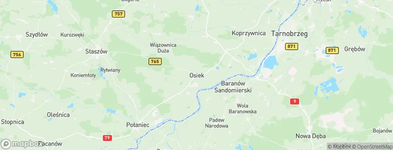 Gmina Osiek, Poland Map
