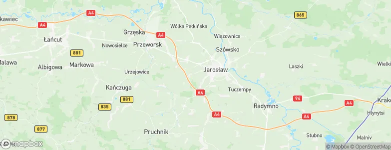 Gmina Pawłosiów, Poland Map