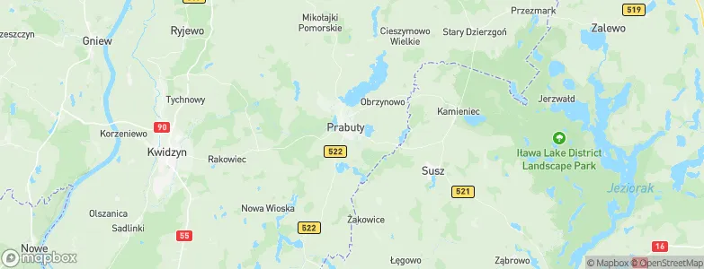 Gmina Prabuty, Poland Map