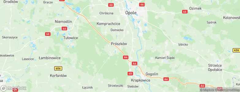 Gmina Prószków, Poland Map