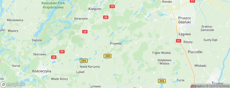 Gmina Przywidz, Poland Map