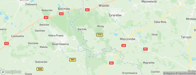 Gmina Puszcza Mariańska, Poland Map