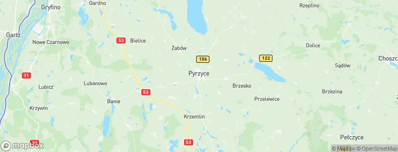 Gmina Pyrzyce, Poland Map