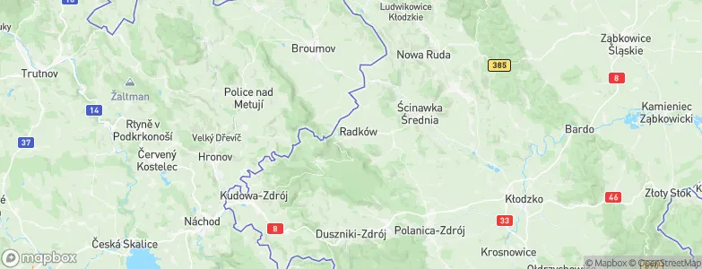 Gmina Radków, Poland Map