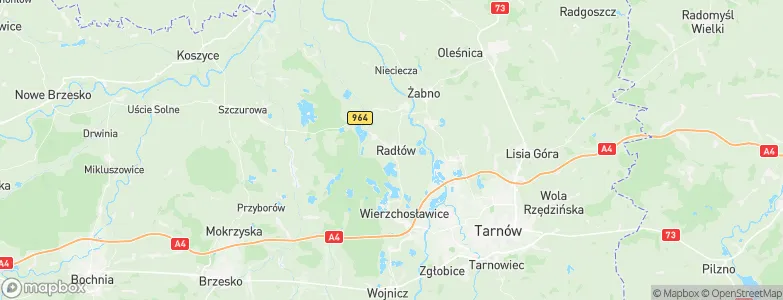 Gmina Radłów, Poland Map
