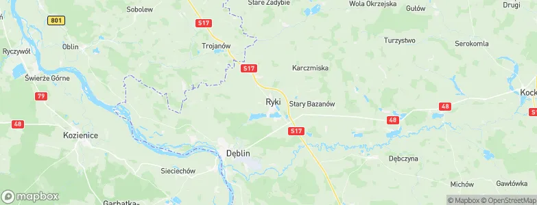 Gmina Ryki, Poland Map