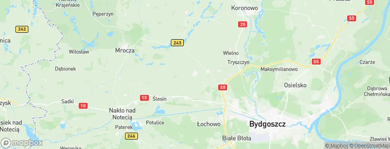 Gmina Sicienko, Poland Map