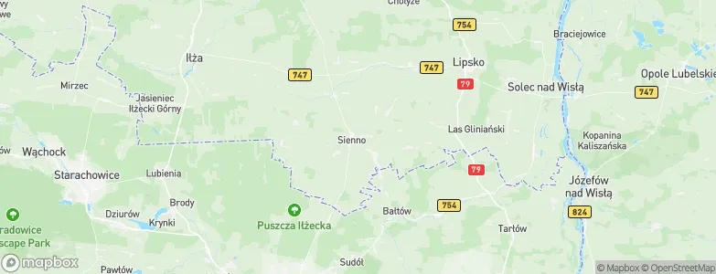 Gmina Sienno, Poland Map