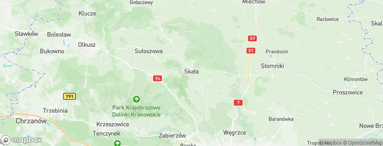 Gmina Skała, Poland Map