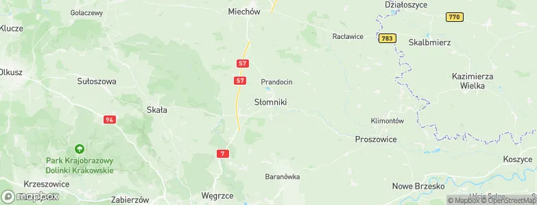 Gmina Słomniki, Poland Map