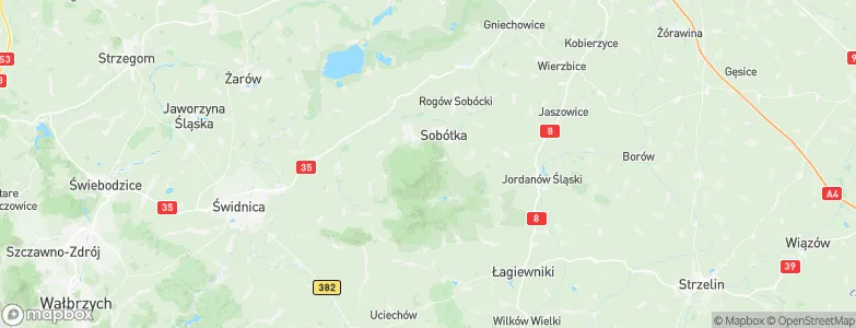 Gmina Sobótka, Poland Map