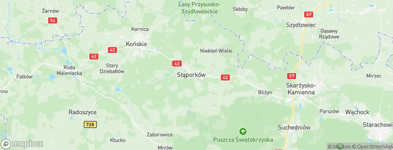 Gmina Stąporków, Poland Map