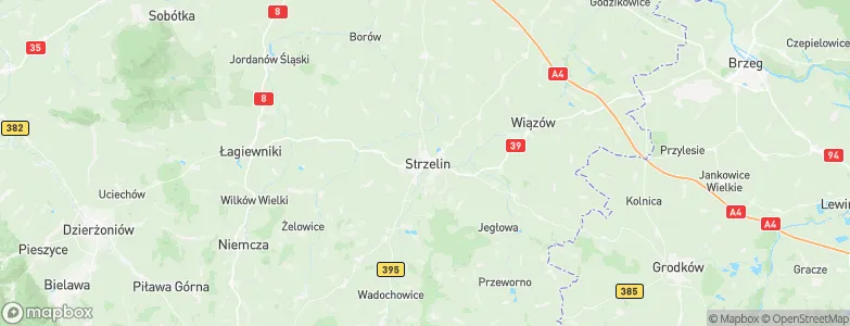 Gmina Strzelin, Poland Map