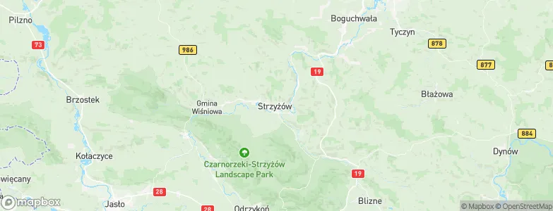 Gmina Strzyżów, Poland Map