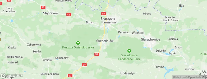 Gmina Suchedniów, Poland Map