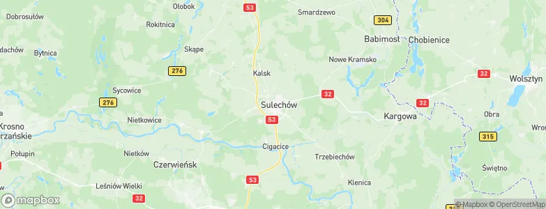 Gmina Sulechów, Poland Map