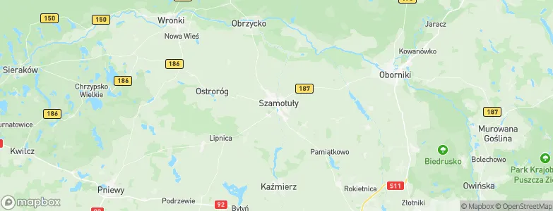 Gmina Szamotuły, Poland Map