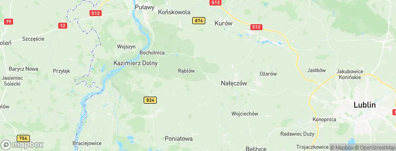 Gmina Wąwolnica, Poland Map