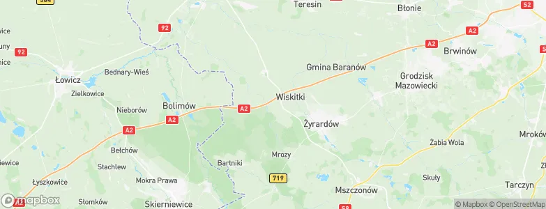 Gmina Wiskitki, Poland Map