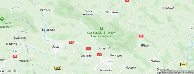 Gmina Wojaszówka, Poland Map