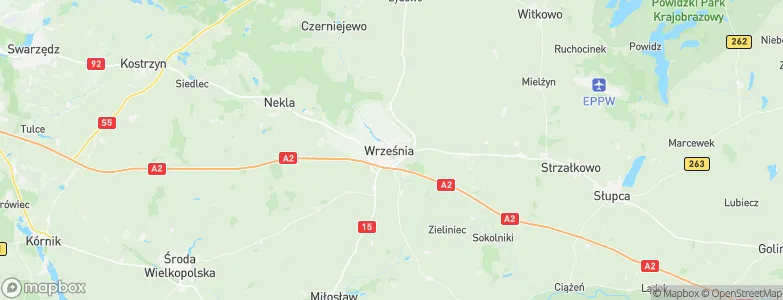 Gmina Września, Poland Map