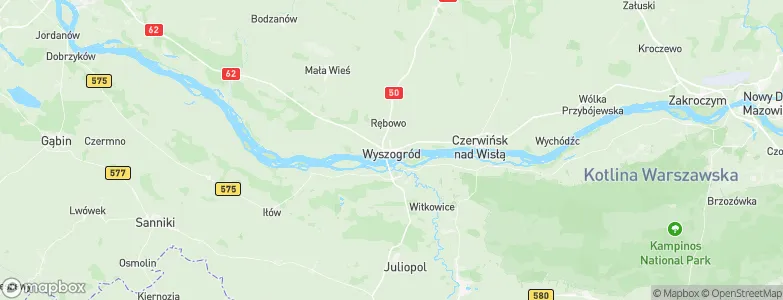 Gmina Wyszogród, Poland Map