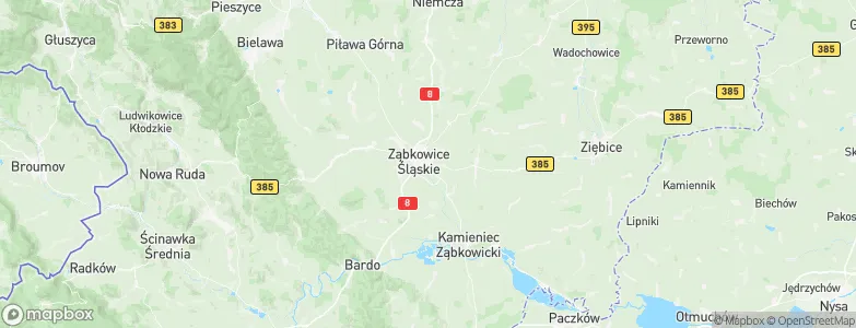 Gmina Ząbkowice Śląskie, Poland Map