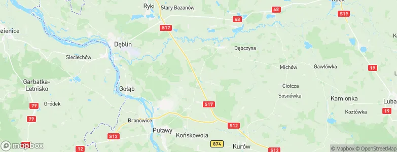 Gmina Żyrzyn, Poland Map
